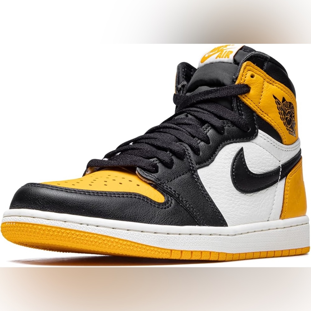 Nike Air Jordan Retro High OG yellow taxis men 7.5 black 555088-711